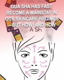Face massage with gua sha