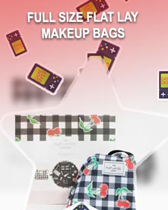 Lay flat drawstring makeup bag